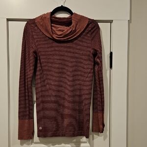 Athleta Striped Maroon Women's Top